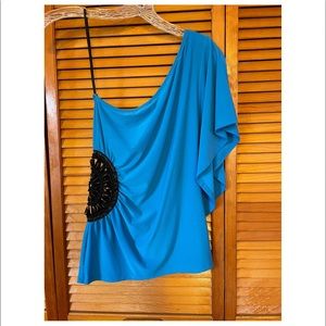 🌟HOST PICK🌟Blue one sleeve top with side detail